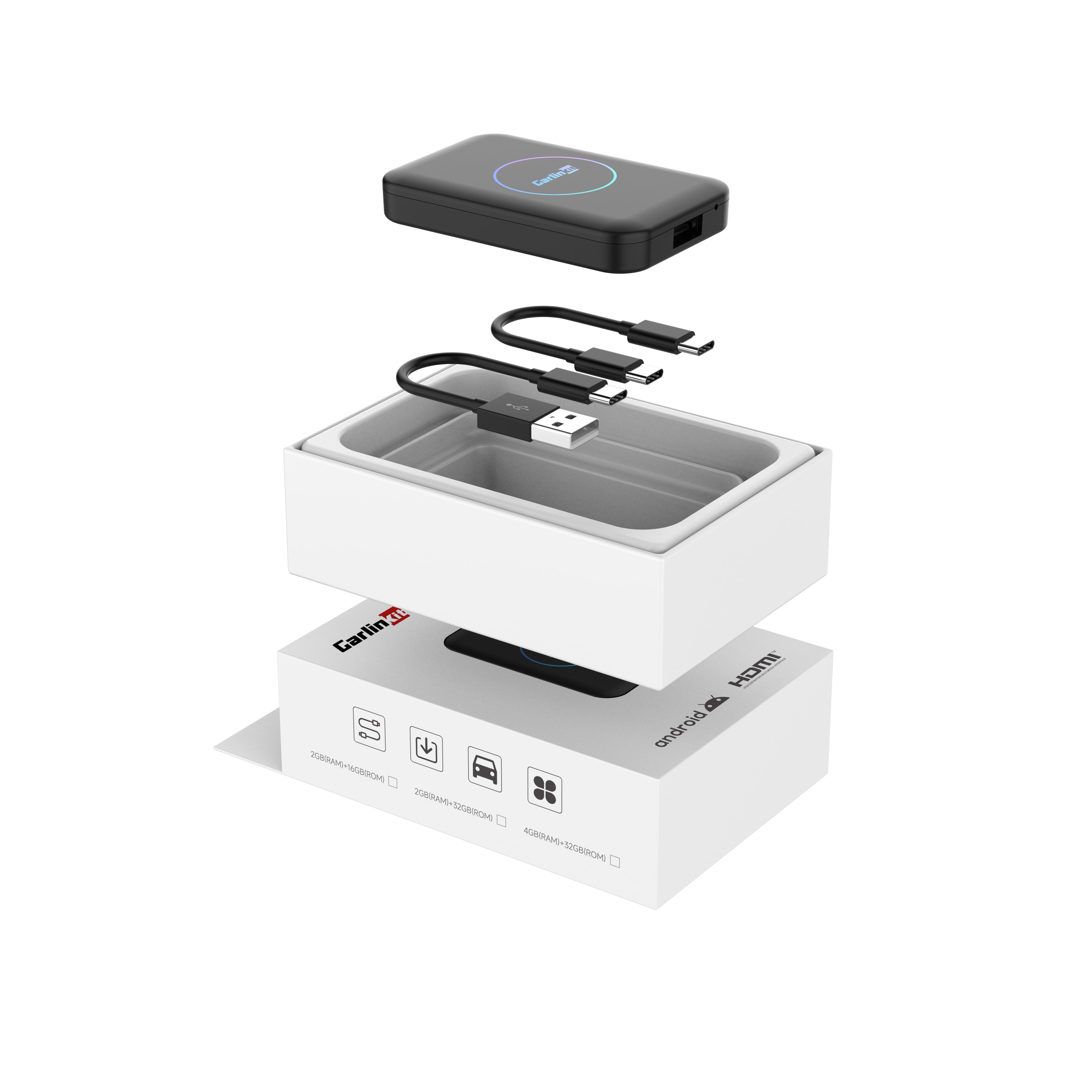 AI BOX CARPLAY CARLINKIT LITE 4+32 GB - VER YOUTUBE NETFLIX