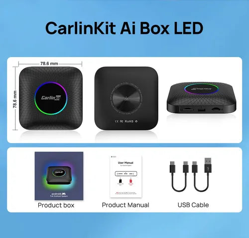 AI BOX CARLINKIT AMBIENT 8GB + 128GB ALMACENAMIENTO