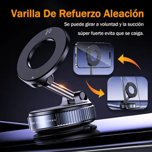 SOPORTE DE TELÉFONO MAGNÉTICO BRACKET PLEGABLE COLOR NEGRO