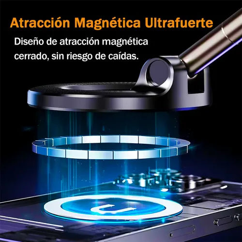 SOPORTE DE TELÉFONO MAGNÉTICO BRACKET PLEGABLE COLOR NEGRO