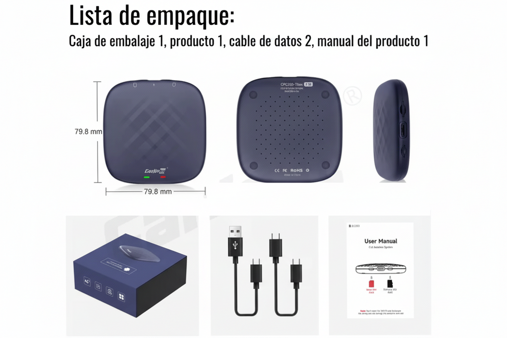 AI BOX CARLINKIT PLUS 8GB + 128 GB ALMACENAMIENTO